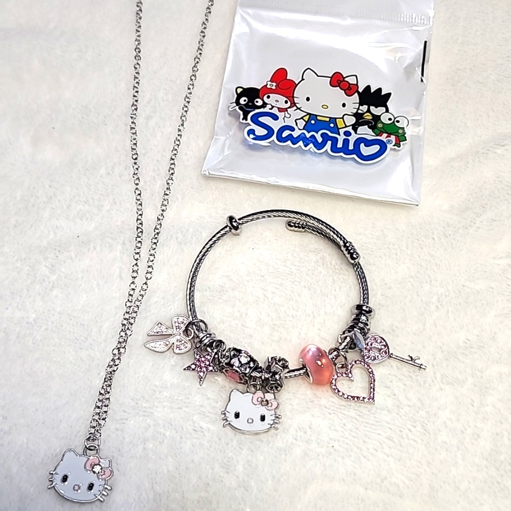 Hello Kitty bracelet & necklace set